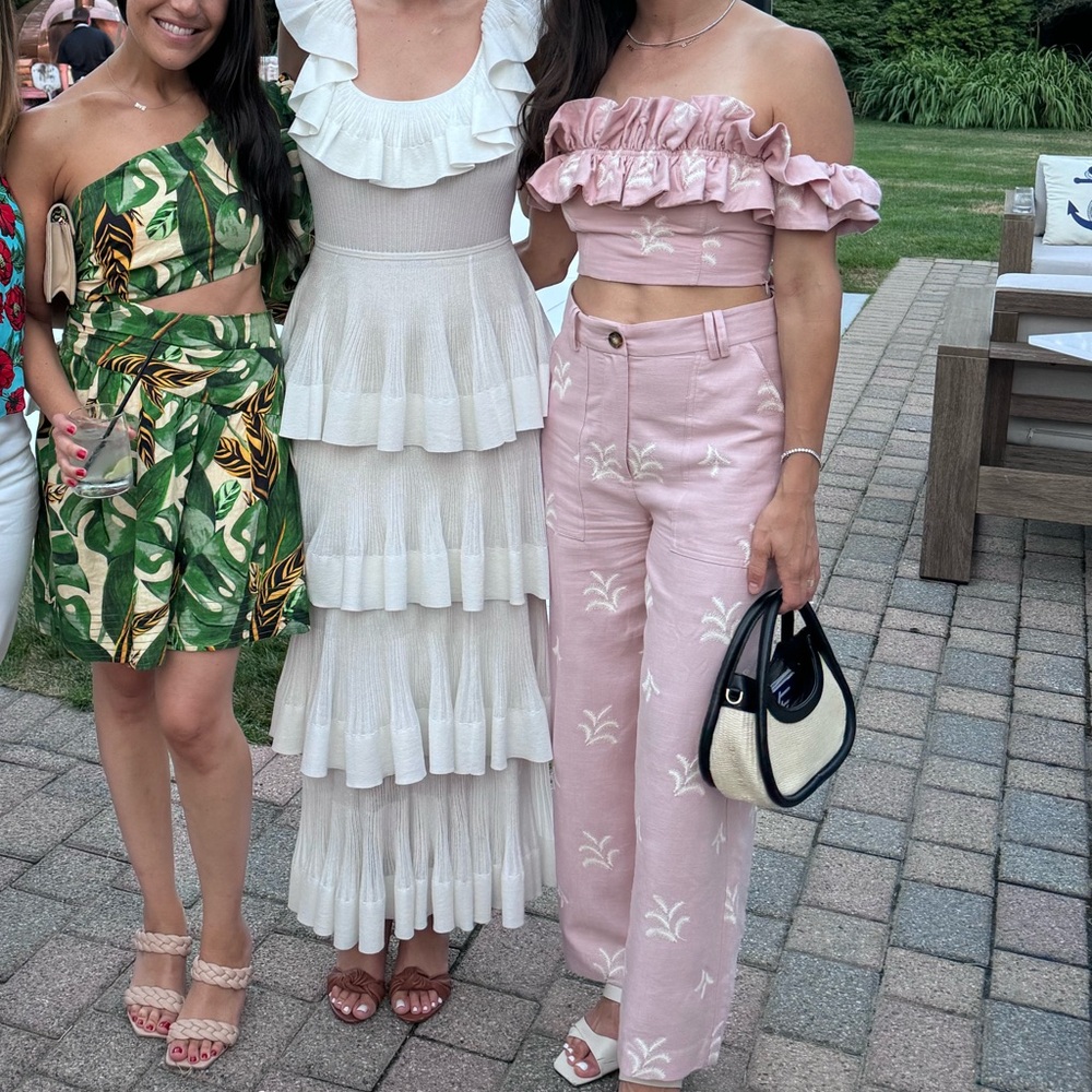 Pink Ruffled Crop Top - Picture 2 of 2